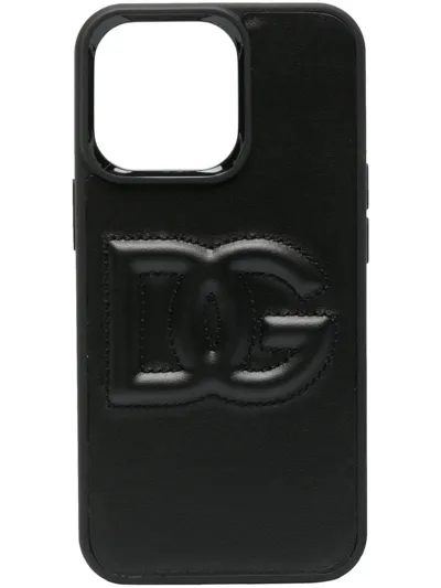 Dolce & Gabbana Logo-embossed Iphone 13 Case In Black