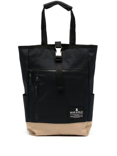 Makavelic Logo-patch Tote Backpack In Black