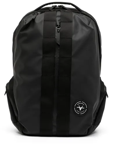 Makavelic Logo-patch Multi-compartment Backpack In Black