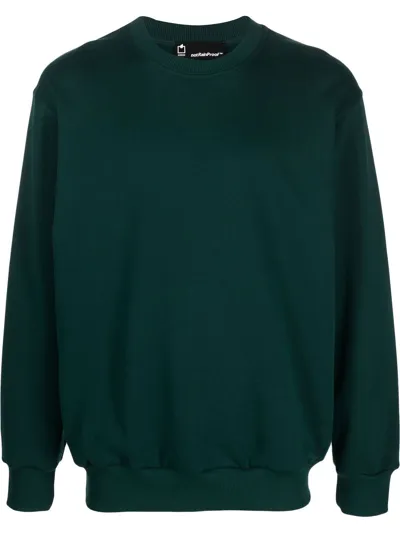 Styland Organic Cotton Crew-neck Sweatshirt In Green