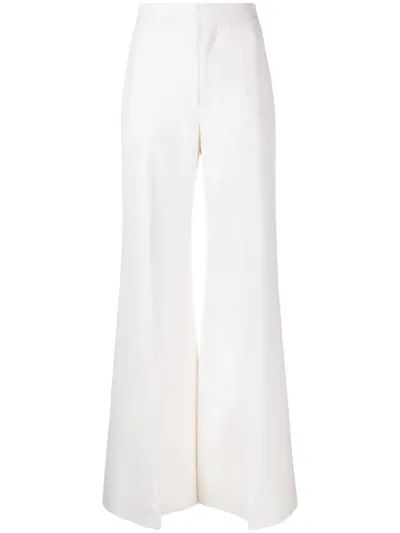 Chloé Stretch Wool Pants In Neutro