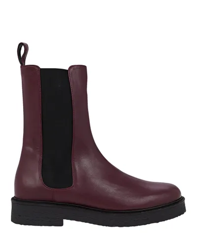 Staud Palamino Leather Chelsea Boots In Purple