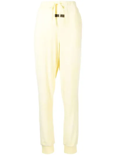 Essentials Logo-patch Detail Track Pants In Yellow