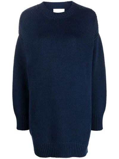 Sa Su Phi Drop-shoulder Cashmere Jumper In Blue