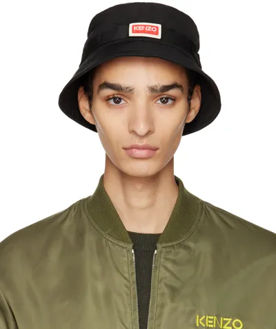 Kenzo Black  Paris Jungle Bucket Hat In 99 - Black