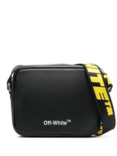 Off-white Logo-print Detail Camera Bag In Black White