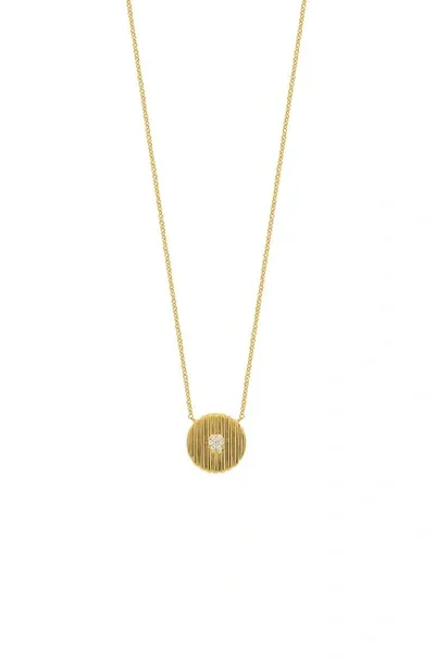 Bony Levy Cleo Petite Diamond Medallion Pendant Necklace In 18k Yellow Gold