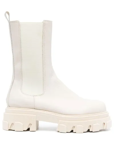 Vamsko Molly Chunky Leather Boots In Neutrals