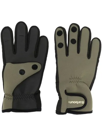 Barbour Logo-thumb Grippy Gloves In Grün