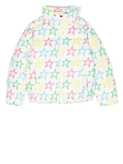 Perfect Moment Kids' Nuuk Star-print Padded Jacket In White