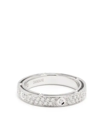 Damiani 18kt White Gold D.side Diamond Ring In Silver