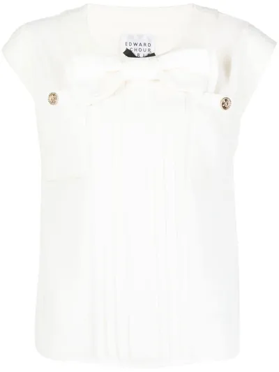 Edward Achour Paris Bow-detail Top In White