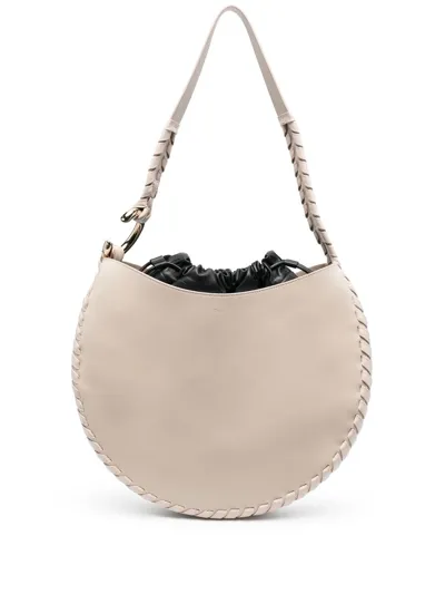 Chloé Large Mate Shoulder Bag In Beige