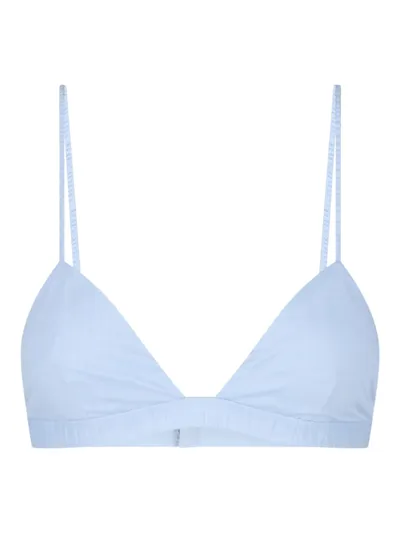 The Andamane Cotton Bralette In Blue