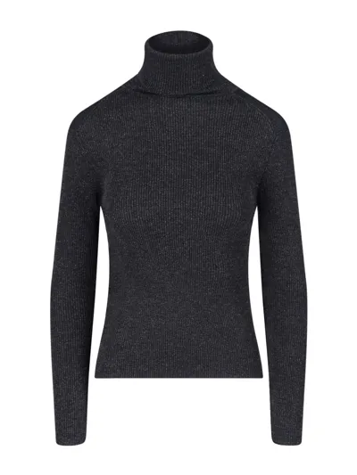 P.a.r.o.s.h Turtleneck Knitted Jumper In Black