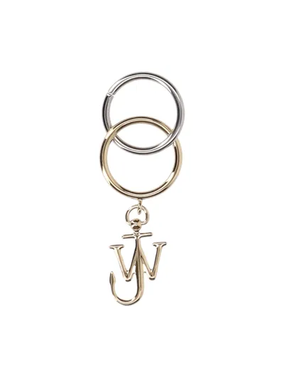 Jw Anderson Double Anchor Ring In Silver