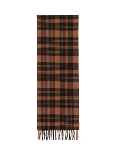 Destin Checked Scarf In Brown