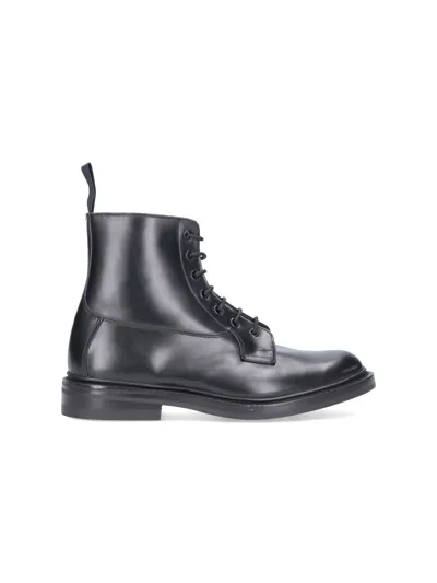 Tricker's Burford Derby Ankle Boot In Black