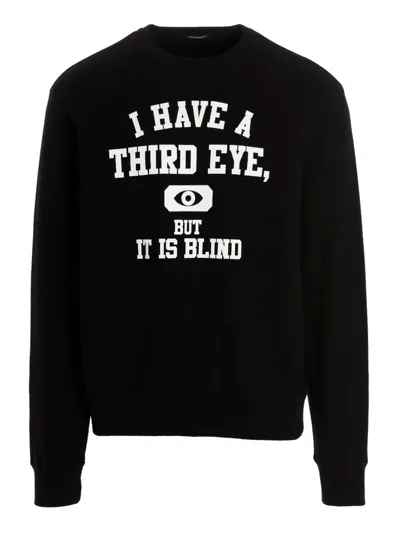 Undercover Printed Sweatshirt In White/black