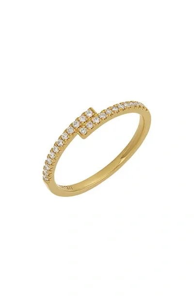 Bony Levy Bardot Crossover Diamond Ring In 18k Yellow Gold