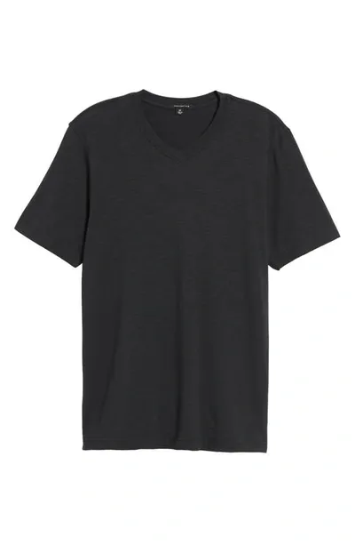 Travismathew Cloud Trim Fit Slubbed T-shirt In Black