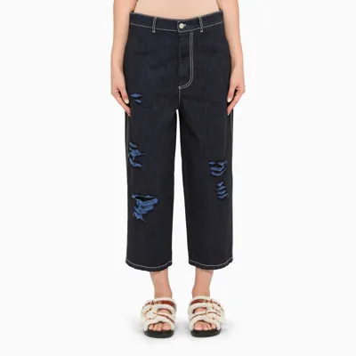 Marni Blue Cotton Boyfriend Jeans