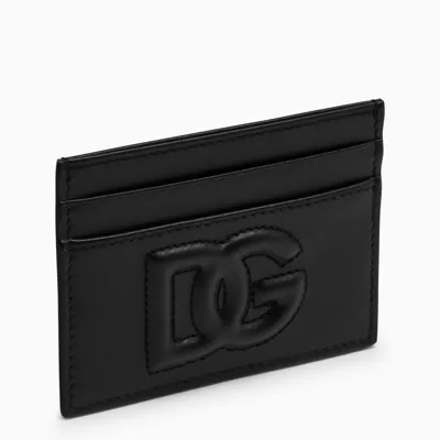 Dolce & Gabbana Black Leather Card Holder With Logo