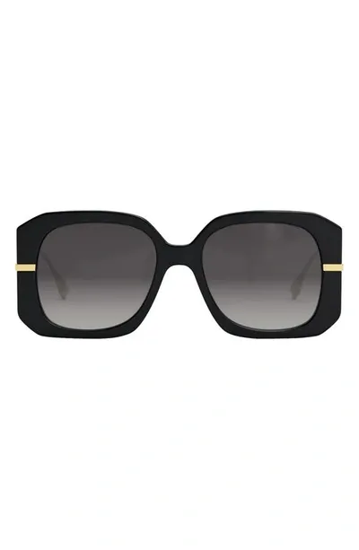 Fendi Graphy Sunglasses In Shiny Black