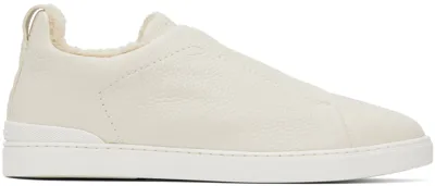 Zegna Off-white Triple Stitch™ Sneakers In Pan