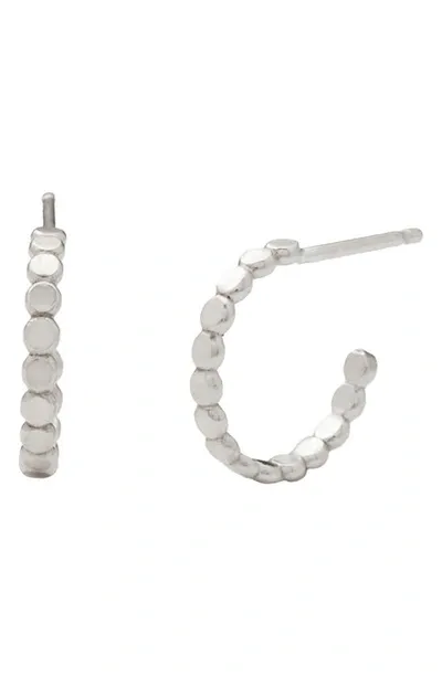 Made By Mary Poppy Hoop Earrings In Silver