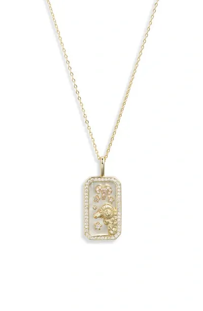 Melinda Maria Zodiac Pendant Necklace In Goldries