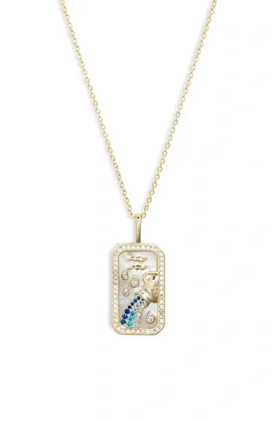 Melinda Maria Zodiac Pendant Necklace In Goldquarius