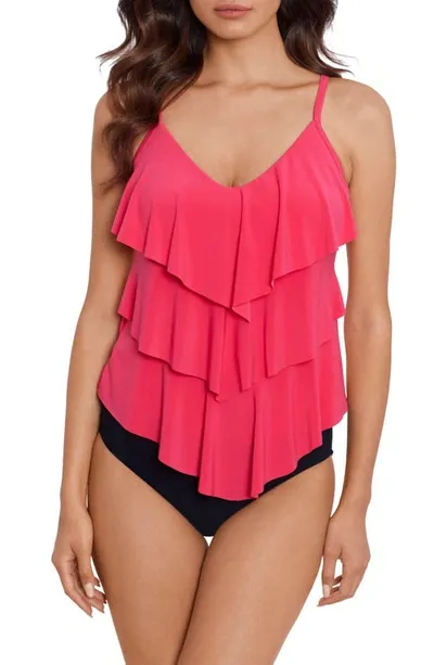 Magicsuit Rita Tiered Slimming Tankini Top Bottoms Women's Swimsuit In Pink