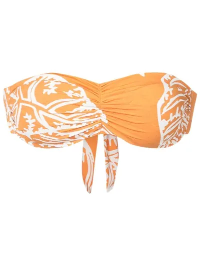 Clube Bossa Venet Strapless Bikini Top In Orange