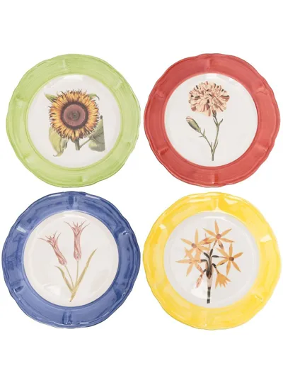 Les-ottomans X Browns Multicolour Dinner Plate Set In White