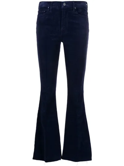 Mother Mid-rise Flared Jeans In Blue