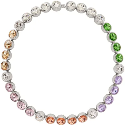 Misbhv Silver Rainbow Choker In Silber