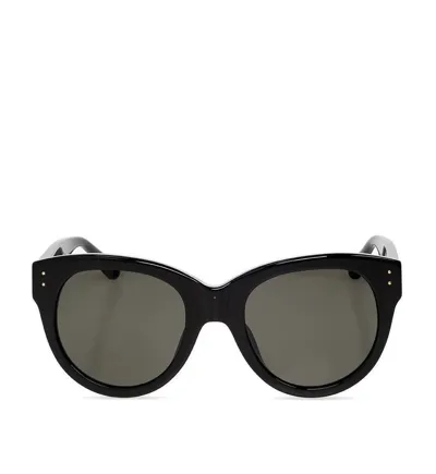 Linda Farrow Madi Oversized Frame Sunglasses In Black