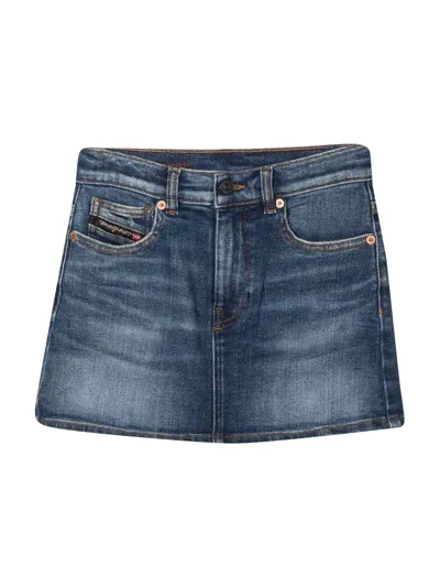 Diesel Denim Mini Skirt In Blue