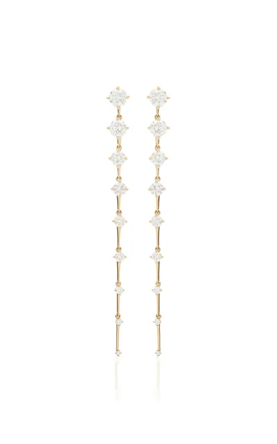 Fernando Jorge Sequence Long 18k Gold Diamond Earrings