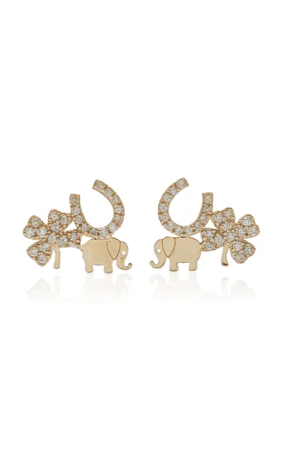 Sydney Evan 14k Gold Diamond Earrings