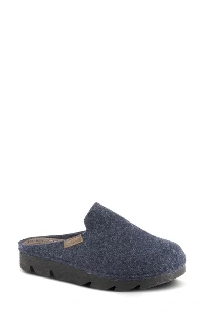 Flexus By Spring Step Cloggish Mule In Navy