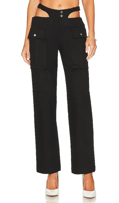 Camila Coelho Zenna Cargo Pant In Black