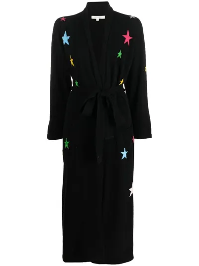 Chinti & Parker Star Dressing Gown Cashmere Cardigan In Black/multi