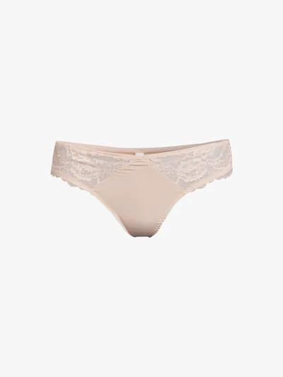 Skarlett Blue Minx Thong Cashmere Blush In Pale Blue / Pink Orchid