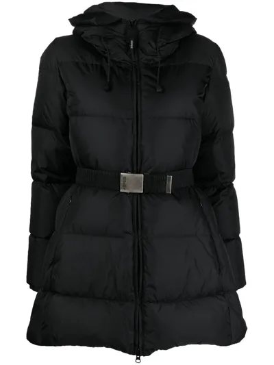 Aspesi Padded Long-sleeve Coat In Black