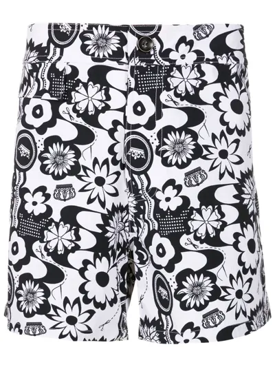 Amir Slama Graphic-print Swimming Trunks In Black