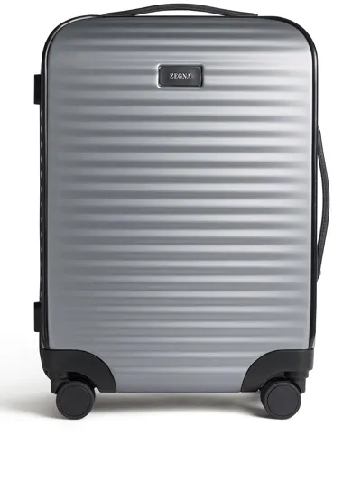 Zegna Leggerissimo Trolley Suitcase In Grey