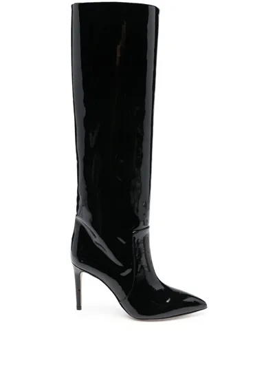 Paris Texas Pointed-toe 90mm Heeled Boots In 黑色