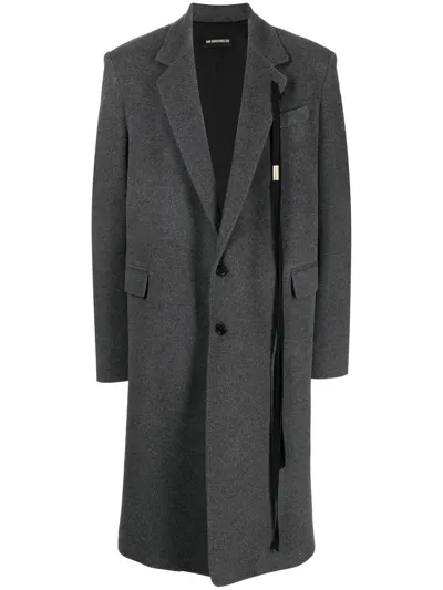 Ann Demeulemeester Oversized Single-breasted Coat In Grey